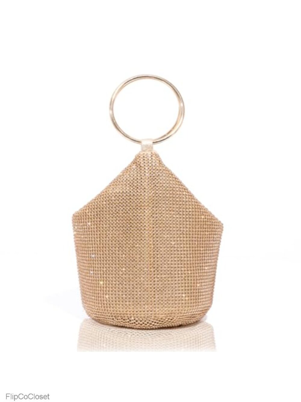 Rhinestone Mini Bucket Evening Bag Top Handle Clutch Party Wedding Purse